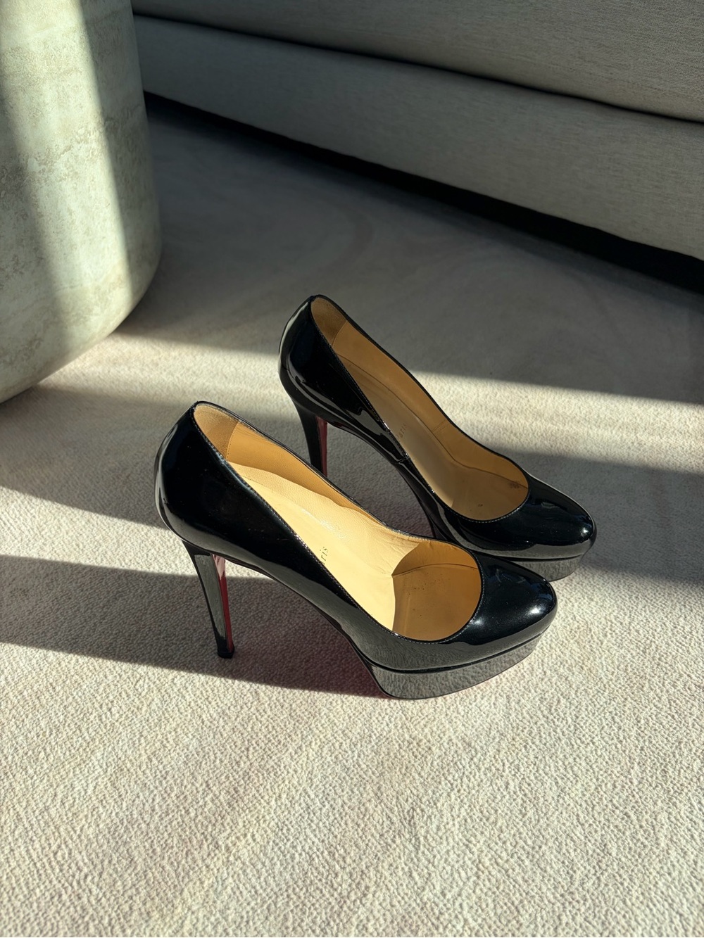 Christian Louboutin Patent Round-Toe Women's Pumps